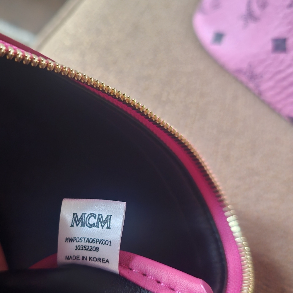 MCM Visetos Pink Tote Bag w/ Pouch - Picture 15 of 16